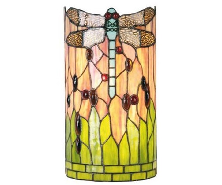 Nástěnná lampa Tiffany Dragonfly - 20*11*36 cm 2x E14 / Max 40W